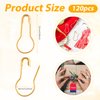 120pcs 22x10mm/0.86x0.39 Safety Bulb Pins, Metal Sewing Safety Pins Small Gourd Pins for Clothes Crafts Quilting Charms Buttons (Gold)