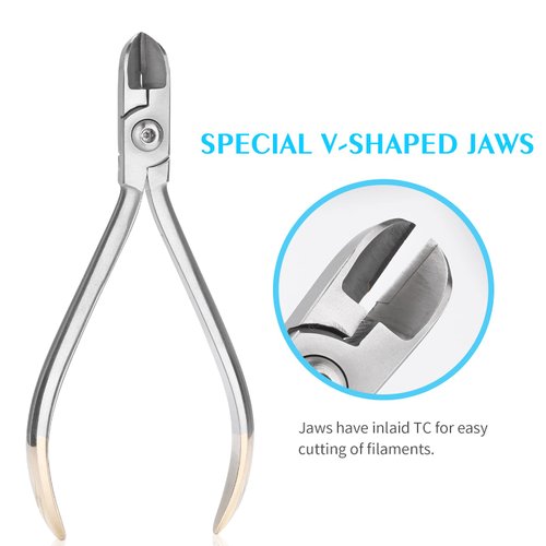 ANNWAN Braces Wire Cutter - Professional Stainless Steel Wire Cutter for Braces Lightweight Orthodontic Wire Cutters Durable Dental Ligature Cutter Plier