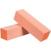 ForPro Buffing Block, Orange, 100/180 Grit, Three-Sided Manicure and Pedicure Nail Buffer, 3.75” L x 1” W x 1” H, 15-Count