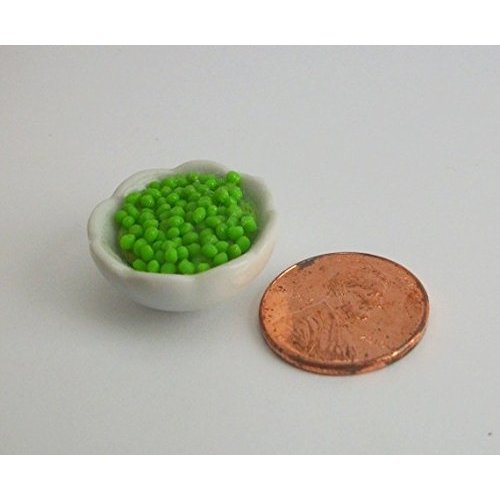 1:12 Dollhouse Scale Sweet Peas Side Christmas Thanksgiving Dinner Dollhouse Miniature Doll Food Fairy Garden Dinner Lunch Meal Dessert