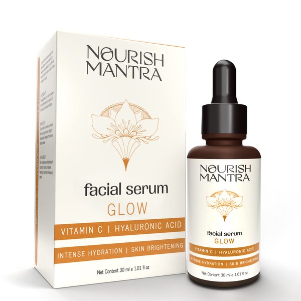 Nourish Mantra Glow Serum | Vitamin C & Vitamin E | No Parabens & Sulphates | Glow serum for oily & dry skin