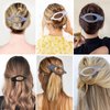 CHANDAT Flat Hair Clips 6 pcs Lay Down Claw Clips French Concord Hair Clips for Thick Hair Alligator Hair Clips for Thin Hair Duck Bill Hair Barrettes Hair Accessories for Women - Grey