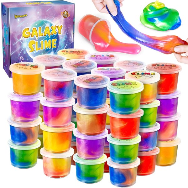 YOPINSAND 42 Pack Galaxy Slime Kit, Slime Party Favors for Kids, Stretchy & Non-Sticky Slime Pack, Slime Toy for Boys Girls 5-12