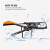 Ice Fishing Rod, Ice Fishing Rod Tip-Up Compact Metal Pole Orange Flag Angler Tackle Accessory