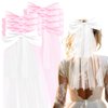 CIEHER 8 Pack White & Pink Bow Veil for Bachelorette Party Favors, Bachelorette Veil for Bride Bridesmaid, Bachelorette Gifts for Bride Bridesmaid Proposal Box Gifts