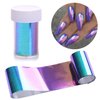 Vonrui Purple Nail Foil Sheets Laser Chameleon Foil Nail Art,Gradient Color Nail Art Foil Transfer Sheets,1 Roll Nail Foils Transfer Nail Art