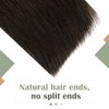 Micro Beads Weft Hair Extensions Brown LAAVOO Beaded Weft Brown Hair Extensions Brown Micro Ring Weft EZE Weft Darkest Brown Micro Weft Extensions Natural Straight Double Weft 50g 12" Width 20"