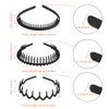 WLLHYF 3 Pieces Sharks Tooth Hair Comb Plastic Non Slip Headband Wavy Teeth Hair Hoop Fashion Effortless Hairband Hair Accessory for Women Girls Men (Style A)
