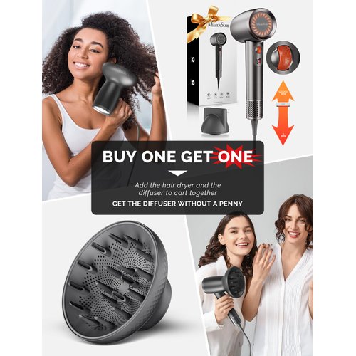MelodySusie Hair Dryer Diffuser Attachment for H-S160E Hair Dryer- Salon Grade Tool,Hair Diffuser for Curly Hair