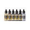 Vallejo Acrylicos Wheels & Tracks, Model Air Paint Set, 1/2 Fl. Oz. Bottles, 6 Colors, 0.57 Fl Oz (Pack of 6), Black
