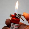 1x Mini Fire Extinguisher Metal Refillable Cigar Cigarette Lighter w/ White Light