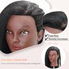 Demides Mannequin Head Human Hair 16", Braiding Doll Practice Head Made By 100% Real Hair, Cosmetology Manikin Head For Hairdressers Practice Braiding Hair Styling