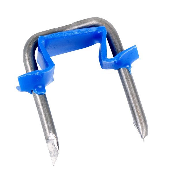 Gardner Bender MSI-200JT Insulated Metal Staple, ½", Secures: NM Electrical Cable, BX, MC, AC, and UF Cable, 200 Pack, Blue