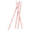Kikkerland Biodegradable Paper Straws, Red Polka Dots, Box of 144, Red/White