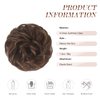 FESHFEN Hair Buns Hair Piece Hairpieces for Women Brown and Light Auburn Mixed Hair Scrunchies Thick Hair Extension Bun Messy Wavy Ponytail Scrunchy Updo Chignon 1PCS