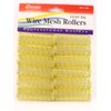 Annie Wire Mesh Rollers S 12Ct Yellow