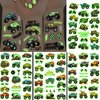 8 Sheets Glow in The Dark Monster Truck Temporary Tattoos for Kids, Hot Wheels Cars Monster Truck Birthday Party Supplies Decorations Luminous Monster Trucks Party Favors for Boys Goodie Bag Fillers