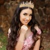 TOBATOBA Gold Pink Crown, Wedding Tiaras and Crowns for Women, Coronas Para Ramos Buchones De Flores, Queen Crown Royal Princess Tiara Headpieces for Birthday Prom Pageant Halloween Cosplay