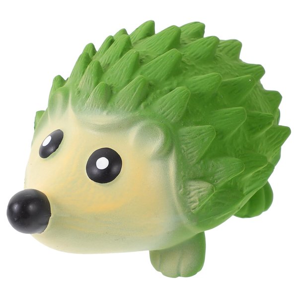 POPETPOP Squeaky Dog Toy Hedgehog - Interactive Latex Squeak Dog Bite Toy, Spiky Soft Rubber Puppy Teeth Clean Toy for Small Medium Dogs