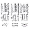 Yesallwas 6 Sheets word temporary tattoos unisex,Waterproof long lasting Fake Tattoos Stickers for for kids girls teens Cool body Art Black Character Tattoo