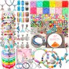leitait Girls Toys Bracelet Making Kit -3100pcs Beads for Charm Jewelry Making Kit Supplies, Unicorn/Mermaid Crafts Gifts for Girls Age 5-12,Easter Basket Stuffers for Girls