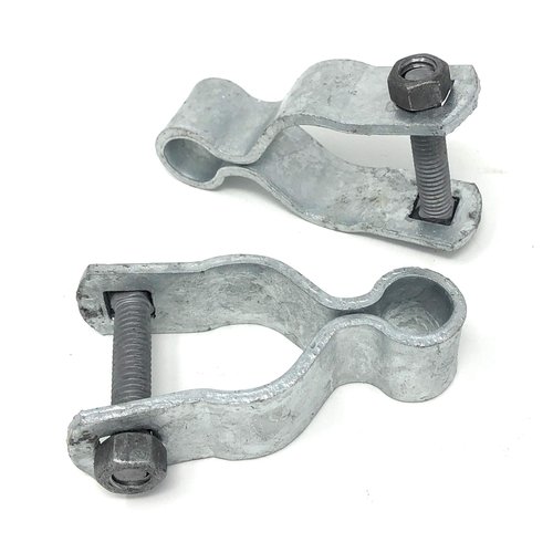 Pressed Steel Chain Link Fence Frame Hinge w/Bolt - (2 Sets Pack) (1-3/8")