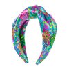 Lilly Pulitzer Colorful Knotted Headband, Wide Satin Headband, Cute Hair Accessories for Women & Girls, Walking on Sunshine