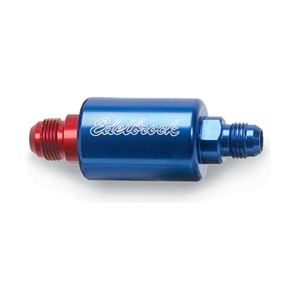 Edelbrock 8130 Blue Anodized Aluminum Fuel Filter