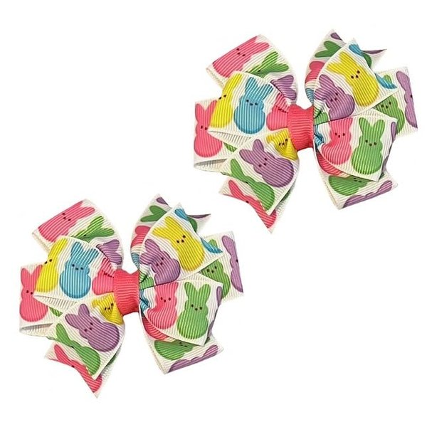 Marshmallow Bunny Toddler Hair Bow Set