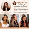 Afribye 30 Inch 13x6 Highlight Lace Front Wig Human Hair Body Wave 200 Density HD Lace Front Wigs Human Hair Pre Plucked FB/30 Ombre Glueless Wigs 13x6 Lace Frontal Balayage Wigs Human Hair for Women