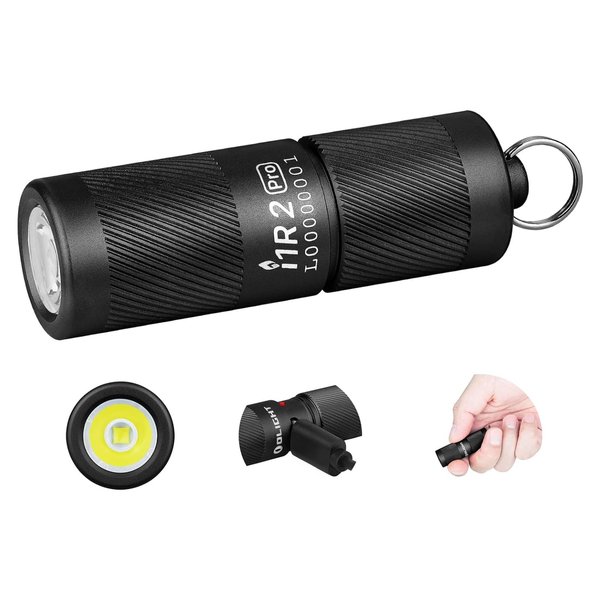 OLIGHT I1R 2 Pro Eos 180 Lumens EDC Rechargeable Keychain Flashlight, Powered by Built-in Rechargeable Battery with Type-C USB Cable, Slim Mini Handheld Light for Everyday Carry