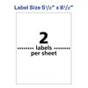Avery Waterproof Printable Shipping Labels with Sure Feed, 5.5" x 8.5", White, 100 Blank Mailing Labels (5526)