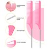 70Pcs Metal Hair Roller Clips, MORGLES 3 Sizes Duck Billed Hair Clips with 2Pcs Pink Rat Tail Combs for Parting, Hair Clips Bulk with Organizer Box.