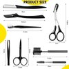 8 In 1 Eyebrow Grooming Kit, Multipurpose Exfoliating Dermaplaning Tool, Male And Female Facial Razor Facial Trimming Razor Eyebrow Brush Scissors Tweezers Tool