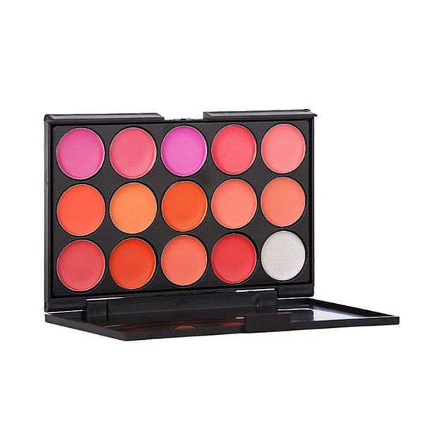 FantasyDay® Pro Matte 15 Colors Non-Sticky Lip Gloss Palette Lipgloss Makeup Kit Cosmetic Contouring Palette