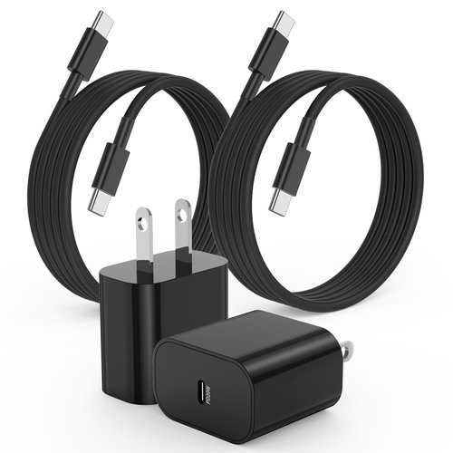 iPhone 15 16 Charger, 20W USB C Fast Charging Block and 6ft Type C to C Cable Cord Long for Apple iPhone 15 Plus/15 Pro Max/16 Pro,iPad Pro 12.9 inch/4/3 Gen, iPad Wall Plug Power Adapter Cube Brick