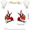 Bartosi Reindeer Antlers Hair Clips Christmas Hairpins Xmas Hair Pins Cute Deer Ears Hair Barrettes Holiday Party Hair Accessories for Women and Girls (Pack of 2)