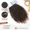 Clip in Hair Extensions, FLUFYMOOZ 4PC 100％ Pure Protein Silk Hair Extensions Long Soft Natural Hairpiece 20 Inch Curly Hair Extension for Women (Black with Copper Golden Blonde)
