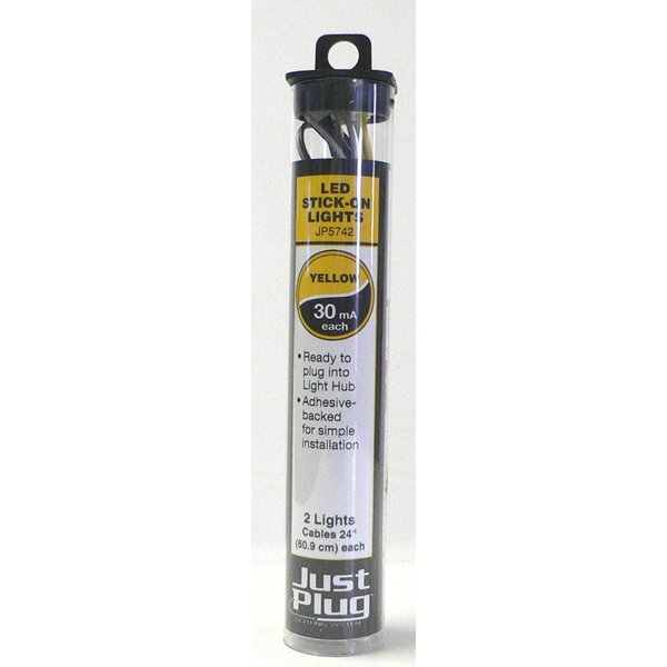Woodland Scenics Just Plug LED Stick on Lights Yellow for Scale Model Railroads 5742