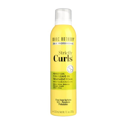Marc Anthony Leave In Hair Treatment, Strictly Curls - 7-In-1 Treatment Foam for Curly Hair Defines, Defrizzes, Moisturizes, Detangles, Softens & Shines with Avocado Oil & Shea Butter - 7.1 Ounce