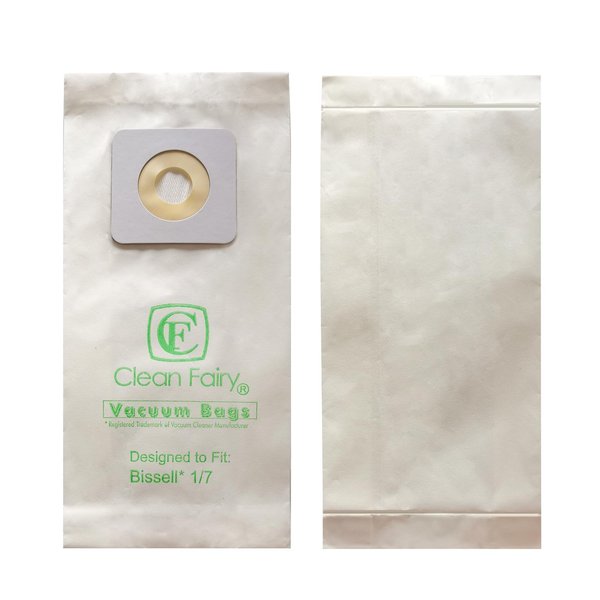CF Clean Fairy 20Pack Replacement Bissell Style 1&7 Bags for PowerForce 1739 3522 3525 71Y7 PowerGlide 3545 Plus 3350 3550 3553 Lift-Off 3554 Powertrak 6592 Powerlifter Pet 2019 Series Upright Vacuums