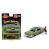 1964 Chevy Impala Lowrider Green Metallic with Graphics and Diecast Figure Limited Edition to 3600 Pieces Worldwide 1/64 Diecast Model Car by Racing Champions RCCP1014