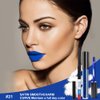 evpct 2Pcs Royal Light Blue Matte Liquid Lipstick and Lip Liner Pencil Makeup Set DNM Blue Lipstick 24H and with Lip Liner Set Waterproof Long Lasting labiales mate 24 horas originales 21#