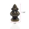 MARRTEUM Antique Brass Lamp Finial Cap Knob Retro Lamp Finial Decoration with Dual-Thread Screw for Lamp Shade, Fit Both 3/8" and 1/4-27, 1 Pack