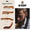 Kent 83T Small Gentleman's Beard and Mustache Pocket Comb, Fine Toothed Pocket Size for Facial Hair Grooming and Styling. Saw-cut of Quality Cellulose Acetate, Hand Polished. Hand-Made in England