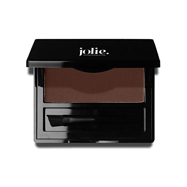 Jolie Brush on Brow Pressed Eye Brow Powder (Dark Brown)