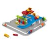 Driven by Battat – 25pc Drive-Thru Playset – Mini Car Track Set – Food Truck, School Bus, Pick-up, Camper Van & More – Gift Car Toys for 3 Year Old+ – Various Driving Routes
