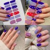 7 Sheets Semi Cured Gel Nail Strips 4th of July Gel Nail Strips Polish Wraps Supplies Self Adhesive Independence Day Gel Nails Sticker Full Nail Wraps Patriotic Flag Designs for Women Manicure Tips