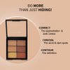 PHOERA Concealer Full Coverage,Face Contouring Color Correcting Concealer Palette.(03 Deep)