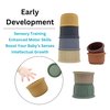 Stacking Cups Activity for Baby | Early Development and Sensory Training | Silicone Soft Teething Toy | Baby Stackable Cups | Bath & Water Table Toys | BPA Free | Age 6+ Months | 8 Count Set